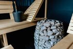 HUUM HIVE design sauna heater in iglusauna HUUM HIVE design sauna heater in iglusauna